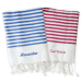 Personalised traditional fouta with stripes Personalised traditional fouta with stripes
