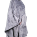 Personalised anthracite fleece poncho blanket