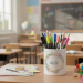 Personalised flower crown pencil pot