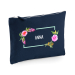 Printed pouch watercolour flowers