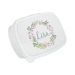 Printed snack box with a crown of flowers Printed snack box with a crown of flowers