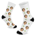 Printed socks with painted-style faces