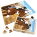 Puzzle of a photo transformed into Manga