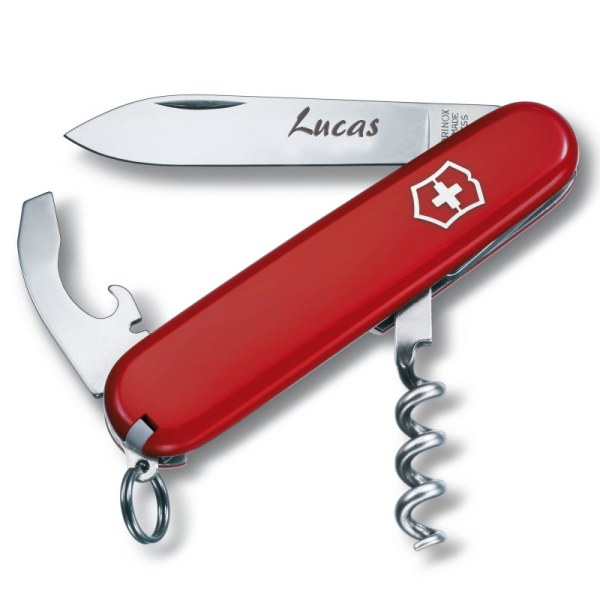 Red Swiss Army Knife with name