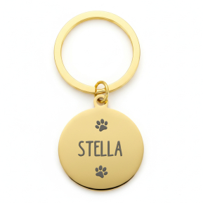Round Engraved ID Tag for Dogs and Cats