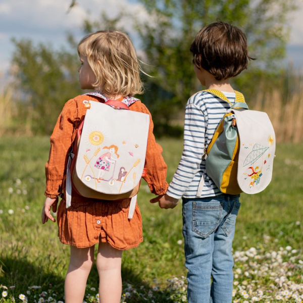 Personalised children's backpack with scooter embroidery