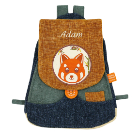 Personalised red panda backpack