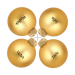 Set of personalised golden glass Christmas baubles