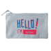 Small cotton pouch personalised HELLO Small cotton pouch personalised HELLO