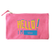 Small cotton pouch personalised HELLO Small cotton pouch personalised HELLO
