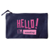 Small cotton pouch personalised HELLO Small cotton pouch personalised HELLO