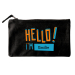 Small cotton pouch personalised HELLO Small cotton pouch personalised HELLO