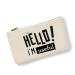 Small cotton pouch personalised HELLO Small cotton pouch personalised HELLO