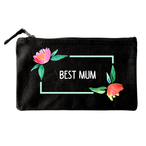 Small cotton pouch � watercolor flowers
