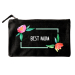 Small cotton pouch � watercolor flowers