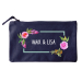 Small cotton pouch � watercolor flowers