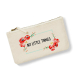 Small cotton pouch � watercolor flowers