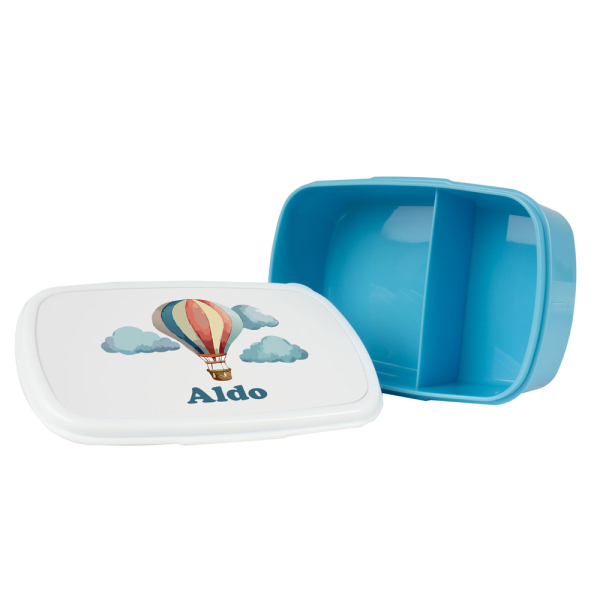 Snack box with hot air balloon print