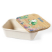 Snack box with personalised bamboo lid and aquatic design Snack box with personalised bamboo lid and aquatic design
