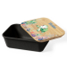 Snack box with personalised bamboo lid and aquatic design Snack box with personalised bamboo lid and aquatic design