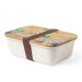 Snack box with personalised bamboo lid and aquatic design Snack box with personalised bamboo lid and aquatic design