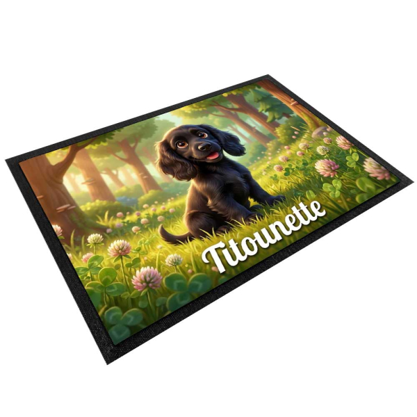 Personalised dog or cat bowl mat in 3D animation style