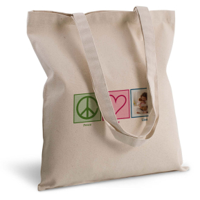 Tote Bag Peace & Love Photo
