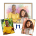 Watercolour-style portrait after photo montage