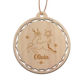 Personalised wooden Christmas bauble Christmas Spirit