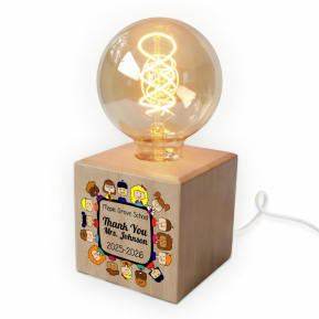Filament Bulb Lamp Printed Thank You Teacher
