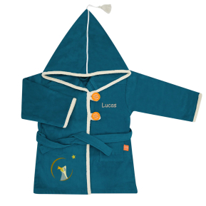 Personalised child bathrobe Blue Raccoon Personalised child bathrobe Blue Raccoon