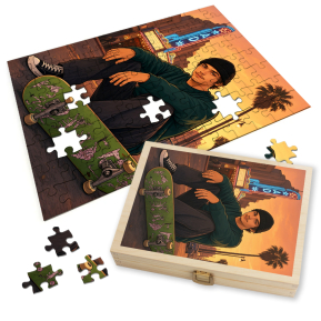 Photo puzzle transformed into a video game cover | GTA Style Photo puzzle transformed into a video game cover | GTA Style